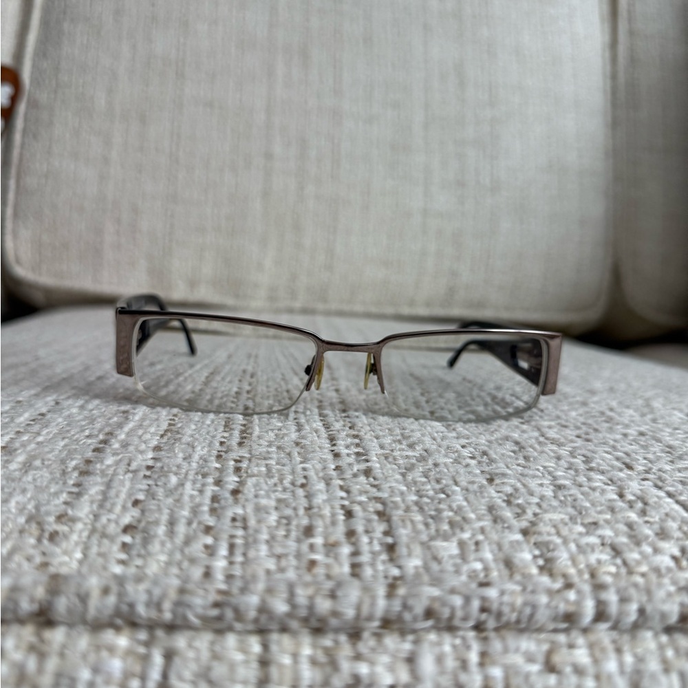 Emporio Armani Silver and Dark Brown Glasses
